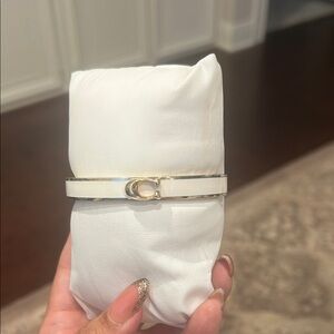Coach White and Gold Bangle